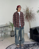 Lau Cutting Flannel Checkered Shirt