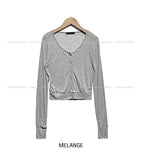 Summer Snap Button See-through Crop Cardigan