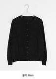 Unin Basic Color Round Neck Cardigan