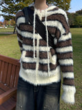 Terrier Angora Wing Hood Zip-Up