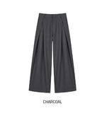Summer Cooling Deep-Tuck Wide Slacks