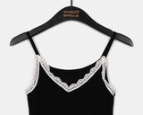 Donto color matching lace sleeveless