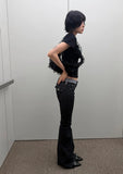 COLOR BLOCK BOOTCUT DENIM