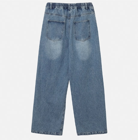 【U LAN】muse wide damage denim pants U LAN】muse wide damage denim pants