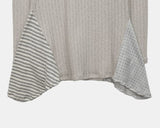 Pora Stripe Dot Color Matching Long T-Shirt