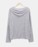 Dante Unbalanced Warmer Striped Hooded T-Shirt