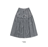 EMBO CHECK LONG SKIRT