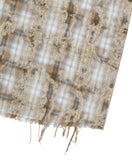 BLEACHED RAW-CUT CHECK SHIRT