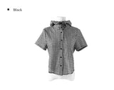 Ajin Check Summer Hood String Shirt