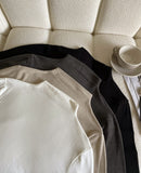 [Planning/Basic] Meria Brushed Span Half-Turtleneck T-Shirt