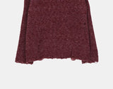 Smin wool mohair fold off-shoulder knit