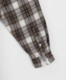 [unisex] Makodo Check Brushed Over Shirt