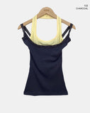 Cordon Layered Halter Sleeveless