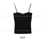 [U-BASIC] 2TYPE Ribbed Tube Top Sleeveless (with cup)
