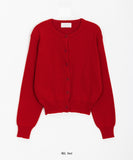 Linen round knit cardigan