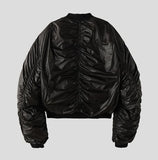 Foreign Glossy Reversible Crop Padding