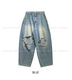 Lecle Funky Damage Balloon Denim Pants
