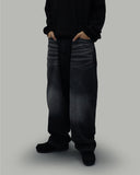 Crow Black Washed Denim Jeans