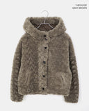 Elu Fluffy Button Jacket