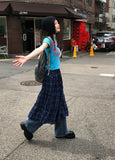FRILL CHECK LONG SK