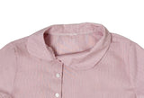 [MADE/Unbalance] Lehill Diagonal Button Slim Round Collar Shirt