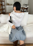 SHIRRING OFF-SHOULDER TEE