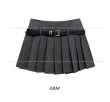 Noki Striped Pleated Mini Skirt