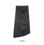 BUTTON DRAPPING SKIRT