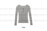 BUTTON SLIM KNIT