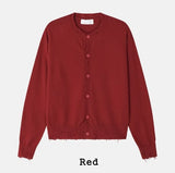 Flat Damage Knit Cardigan