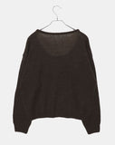 Mishu Color Matching Layered Loose Fit Long Sleeve Knit