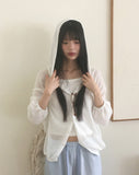 [MADE] Polon String See-through Hood Cardigan