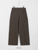 [BAONHAUS] Boled Cargo Wide Cotton Pants