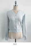 Lensi V-neck basic knit cardigan