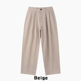 Summer Cooling Linen Half Banding Slacks