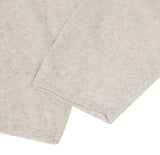 Bone linen V-neck knit