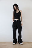 Double sleeveless cardigan set