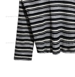 Uber Stripe Henley Neck Long Sleeve T-Shirt