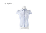 Torren Cap Sleeve Collar Short Sleeve Blouse Shirt