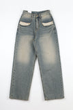Washing wide cutting denim