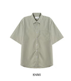 [Plan/1+1] Print Basic Short Sleeve Shirt