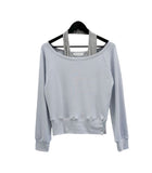 Blend Waffle Layered Halter Sweatshirt