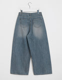 Rokku Wide Washing Denim Pants