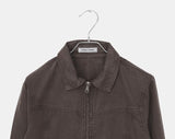 [MADE] Bader Eyelet Cut Collar Washed Cotton Jacket