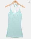 Bezel Halterneck Strap Sleeveless
