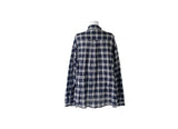 [MADE] Riche Over Boxy Check Long Sleeve Wrinkle Shirt