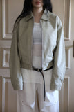 Humming Crop Leather Jacket