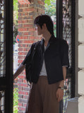 Summer rubbing linen crop jacket