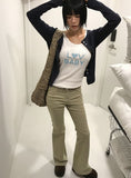 SLEEK SHIRRING BOOTCUT PANTS