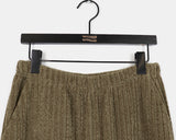 Hebo Velvet Ribbed Two-Way Banding Pants